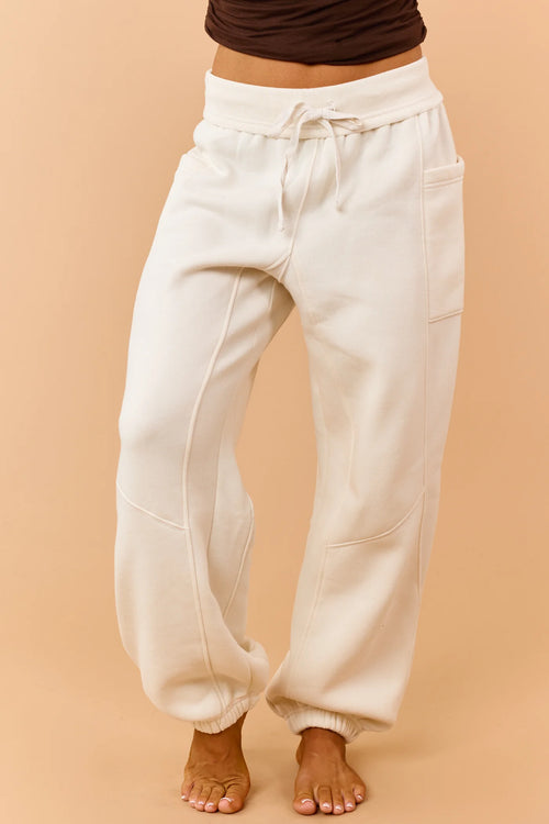 French Terry Drawstring Jogger Sweatpants