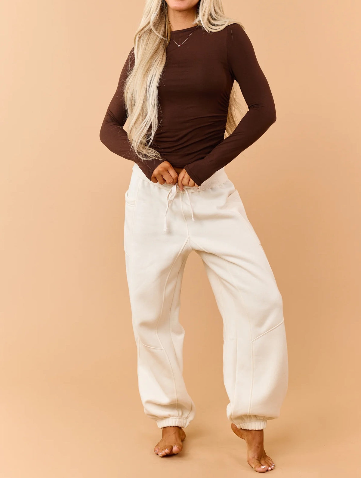 French Terry Drawstring Jogger Sweatpants