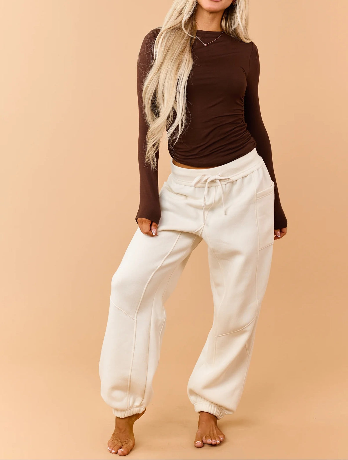 French Terry Drawstring Jogger Sweatpants